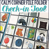 Calm Corner Feelings Check-in And Calming Strategies Choice Board for a File Folder