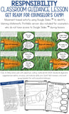 Responsibility Classroom Guidance Lesson for Elementary School Counseling