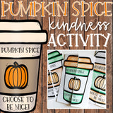 Pumpkin Spice Fall Kindness Activity for Elementary School Counseling Guidance