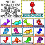 Kindergarten Classroom Guidance Lessons Bundle: Dinosaur Themed Counseling Unit