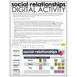 Social Relationships Digital Activity for Google Classroom Distance Learning