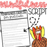 Thanksgiving Mindfulness Exercise and Thanksgiving Gratitude Craft