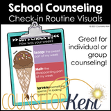 School Counseling Check In Routine Visual Aids for Group & Individual Counseling