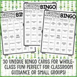 Christmas Feelings Bingo Game - Emotions - Elementary School Counseling