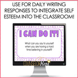 Self Esteem Activity: Conversation and Writing Prompts for Distance Learning