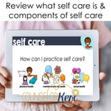 Self Care Digital Activity for Google Slides, Google Classroom Distance Learning