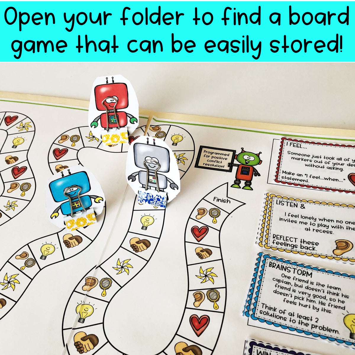 Conflict Resolution File Folder Game for School Counseling – Counselor Keri