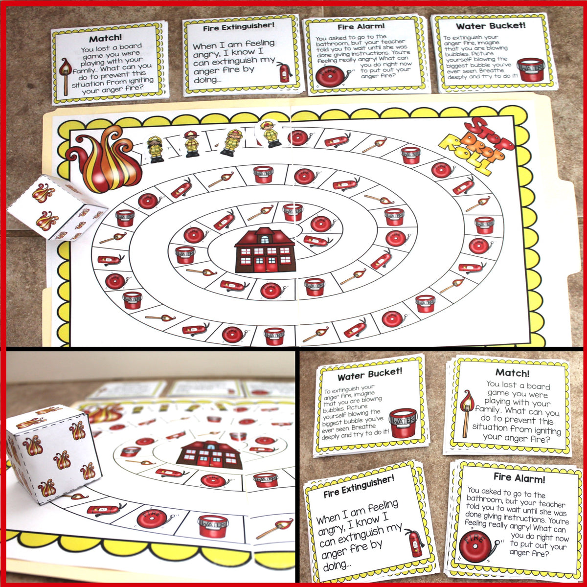 Managing Anger Folder Game for Elementary School Counseling Anger Mana ...