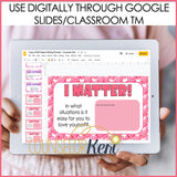 Self Esteem Activity: Conversation and Writing Prompts for Distance Learning