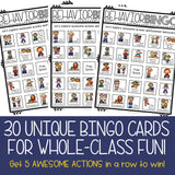 Behavior Bingo Game for Elementary School Counseling