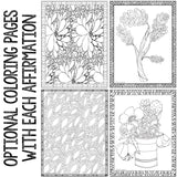 Daily Affirmations Self Esteem Journal and Coloring Pages for School Counseling