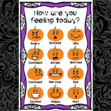 Halloween Pumpkin Emoji Feelings Posters - School Counseling