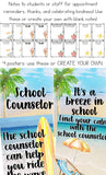 Watercolor Beach Decor Mini Set for School Counseling Office Ocean Decor
