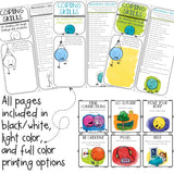 Coping Skills Lap Book with with Calming Strategies Cards for School Counseling