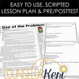 Size of the Problem Classroom Guidance Lesson for School Counseling