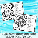 Easter and Spring Color by Feeling Printables - Emotions - School Counseling