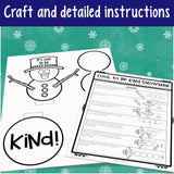 Winter Kindness Activity for Classroom Guidance Lesson or Group Counseling