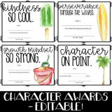 Watercolor Beach Decor Mini Set for School Counseling Office Ocean Decor