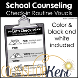 School Counseling Check In Routine Visual Aids for Group & Individual Counseling