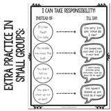 Responsibility Classroom Guidance Lesson for Elementary School Counseling