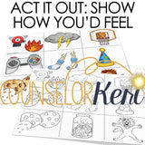 Feelings Activity Counseling Classroom Guidance Lesson Emotions with Masks