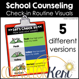 School Counseling Check In Routine Visual Aids for Group & Individual Counseling