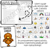 Gratitude Classroom Guidance Lesson Elementary School Gratefulness Activity