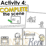 Community Helper Centers Classroom Guidance Lesson for Kindergarten