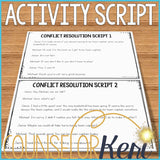 Conflict Resolution Activity: Classroom Guidance Lesson for Resolving Conflicts