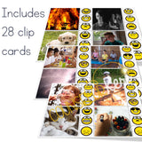 Feelings Task Cards for School Counseling Centers Identify Feelings Clip Cards