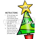 Christmas Self Esteem Digital Activity for Elementary School Counseling