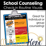 School Counseling Check In Routine Visual Aids for Group & Individual Counseling