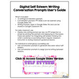 Self Esteem Activity: Conversation and Writing Prompts for Distance Learning