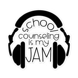 School Counseling is My Jam Bubble-free stickers