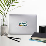 School Counselor Rainbow Letters Bubble-free stickers