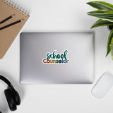 School Counselor Rainbow Letters Bubble-free stickers