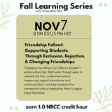 Fall Learning Series 2026: Bundled Sessions with NBCC Clock Hours