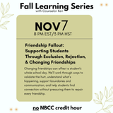 Fall Learning Series 2026: Bundled Sessions without NBCC Clock Hours