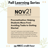 Fall Learning Series 2026: Bundled Sessions without NBCC Clock Hours