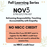 Fall Learning Series 2025: Reframing Responsibility: Teaching Accountability with Empathy Webinar PD