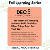 Fall Learning Series 2026: Bundled Sessions with NBCC Clock Hours