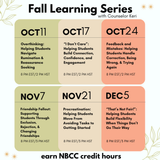 “That’s Not Fair!”: Helping Students Build Flexibility When Things Don’t Go Their Way Fall Learning Series 2026 without NBCC Clock Hours