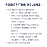 Teaching Executive Functions Skills in Counseling On-Demand Webinar: 2024 Summer Learning Series No NBCC Hours