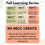 Fall Learning Series 2025: Bundled Webinar Professional Development Sessions