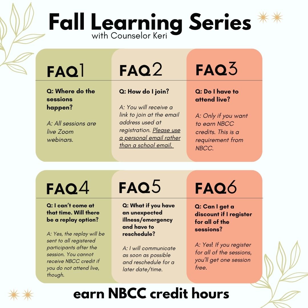 Fall Learning Series 2025: Mental Health Literacy for Students & Staff ...