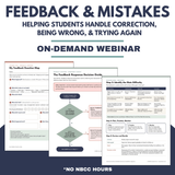 Feedback and Mistakes: Helping Students Handle Correction, Being Wrong, & Trying Again Fall Learning Series 2026 without NBCC Clock Hours