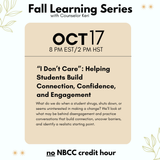Fall Learning Series 2026: Bundled Sessions without NBCC Clock Hours