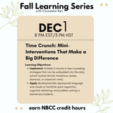 Fall Learning Series 2025: Bundled Webinar Professional Development Sessions