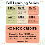 Fall Learning Series 2025: Bundled Webinar Professional Development Sessions