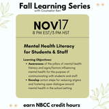 Fall Learning Series 2025: Bundled Webinar Professional Development Sessions
